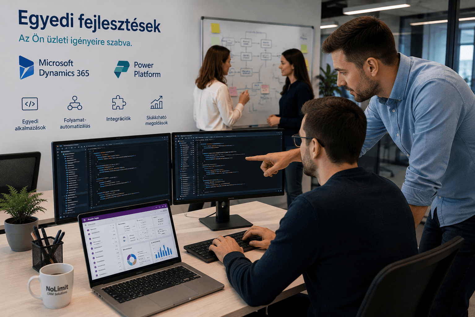 Egyedi fejlesztések - Nolimit CRM szakértő csapattól - Microsoft Coplito, Microsoft Power Platform, Microsoft Dynamics 365